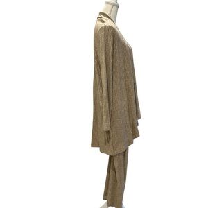 Investments Women's Ribbed Tan Cardigan 2 Piece Set